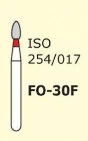 Бор алмазний MANI, 1 шт FO-30F (ISO 254/017) червоні