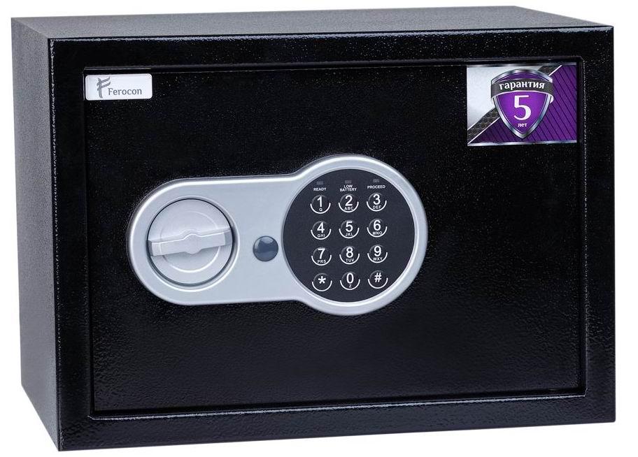 Сейф меблевий Ferocon БС-25Е. 9005 250(в)х350(ш)х250(гл)