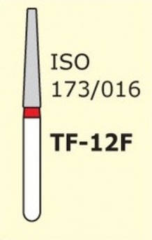 Бор алмазний MANI, 1 шт TF-12F (ISO 173/016) червоні