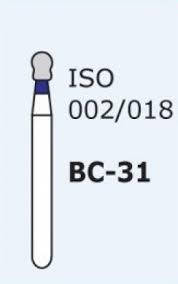 Бор алмазний MANI, 1 шт BC-31 (ISO 002/018) сині