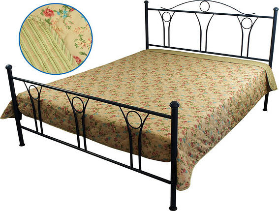 Покривало на ліжко, диван бежеве English style 150х212 см, бавовна, фото 2