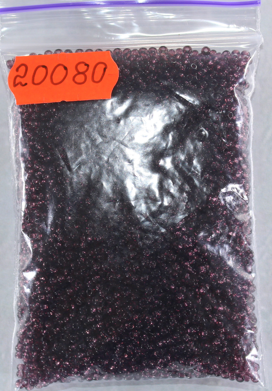 Бісер 10/0, No20080 аметистовий темний  (пач.50 грамів), фото 1