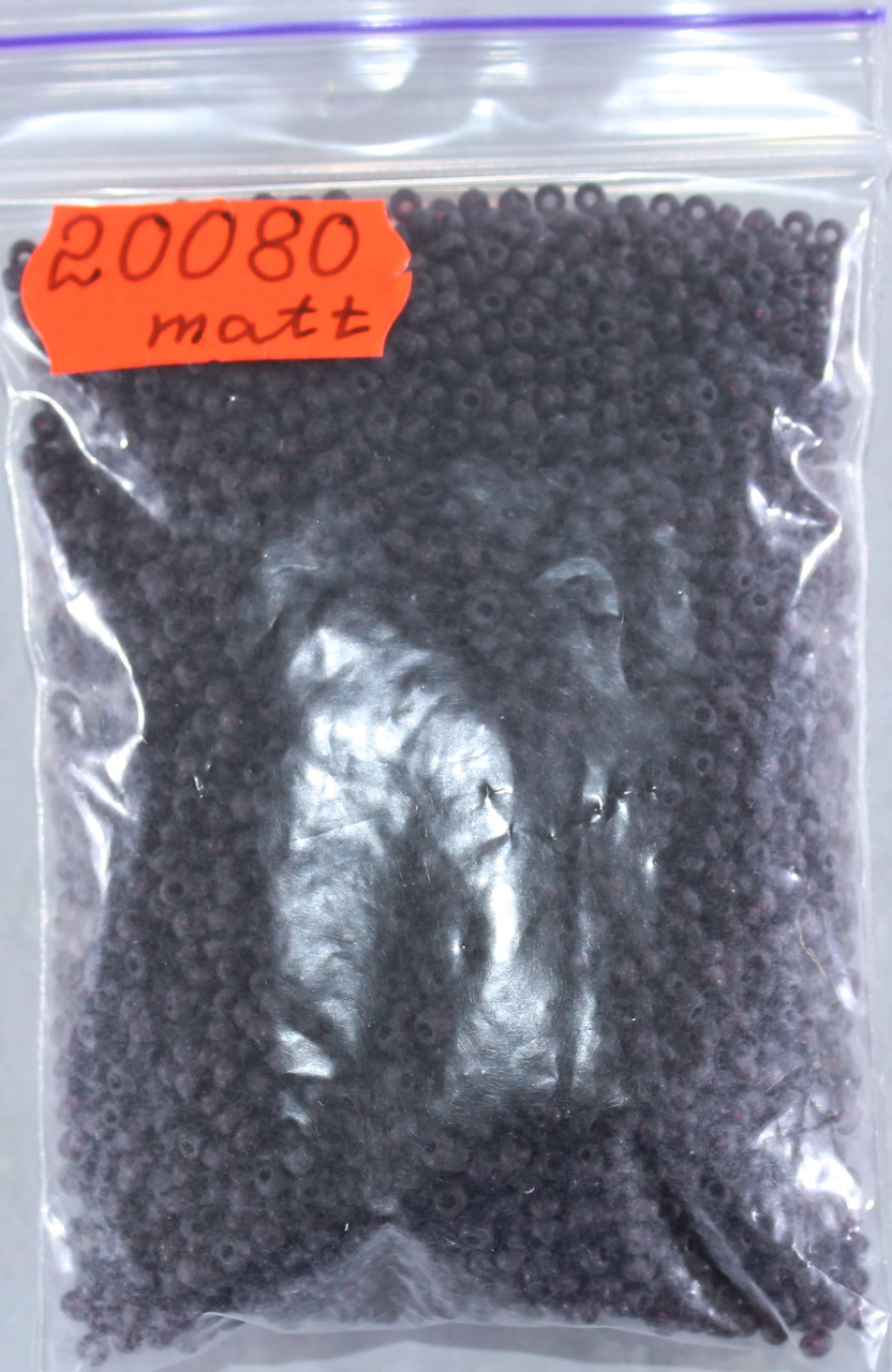 Бісер 10/0, №20080 matt аметистовий темний (уп.50 грам), фото 1