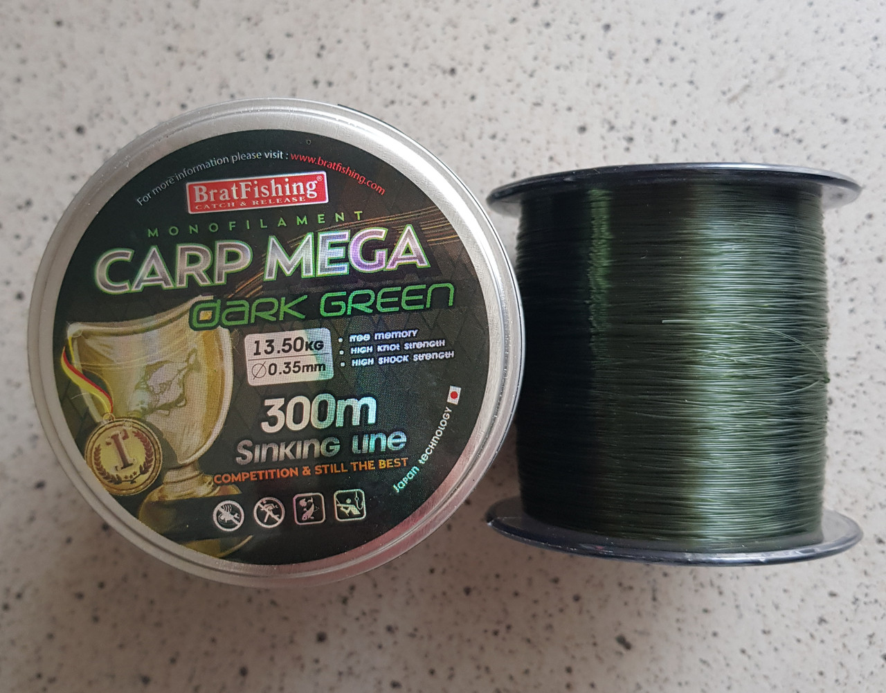 Волосінь рибальська BratFishing carp mega dark green 300m 0.35mm