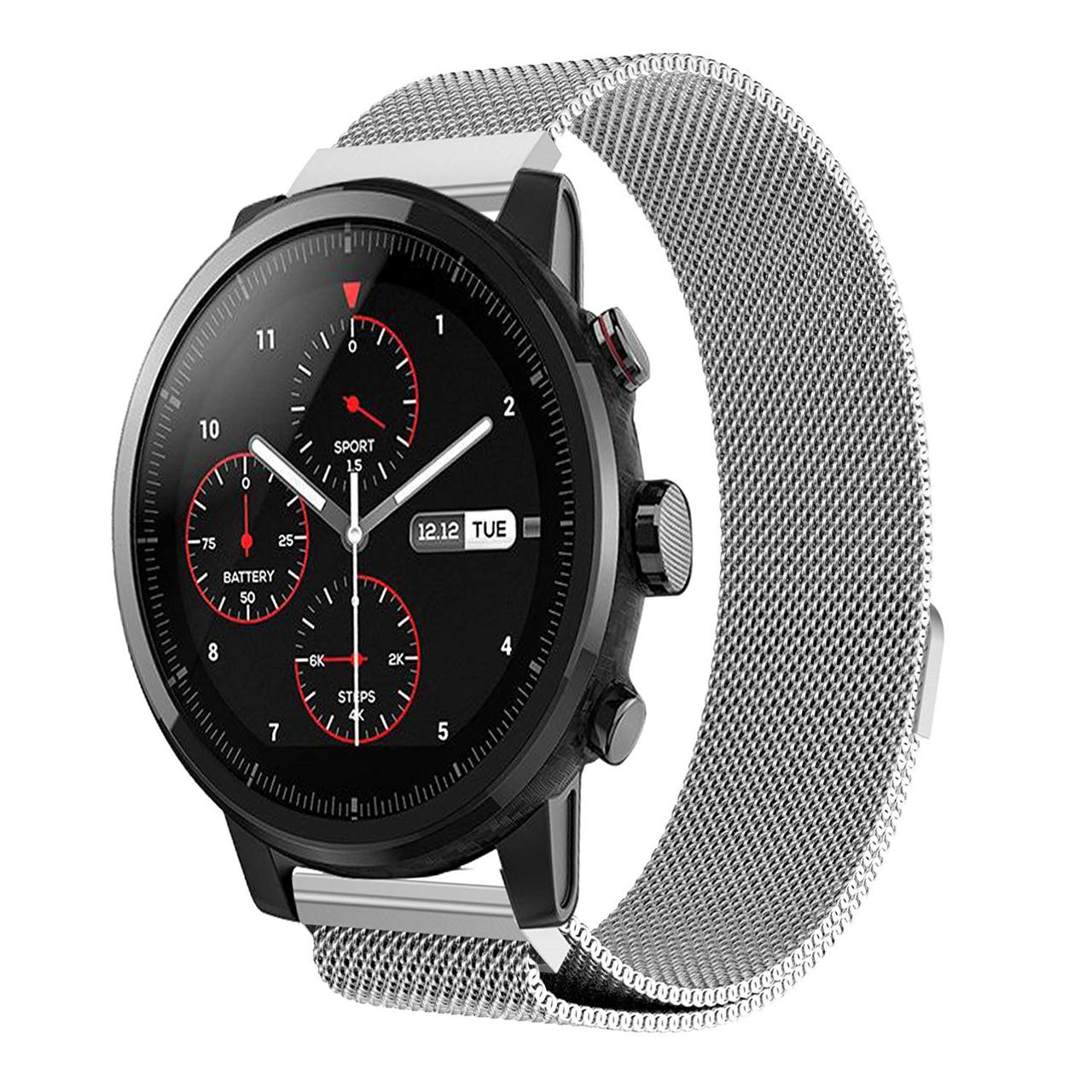Міланський сітчастий ремінець Primo для годин Xiaomi Huami Amazfit SportWatch 2 / Amazfit Stratos - Silver