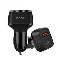 Автомобильное зарядное устройство Hoco Z15A KUSO, QC3.0, 2 USB+1Type-C, 4,8A