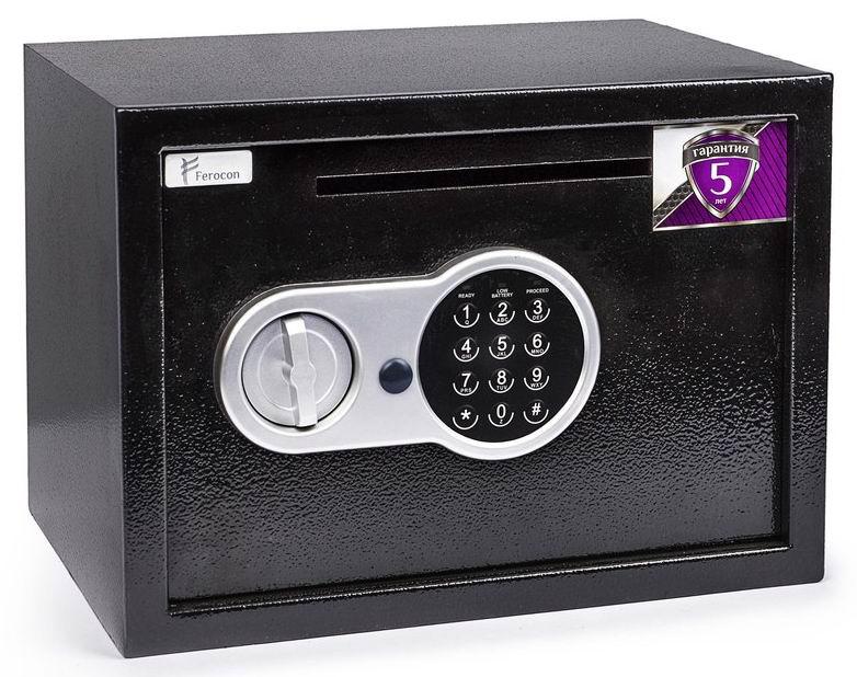 Сейф меблевий Ferocon БС-25Д. 9005 350(в)х250(ш)х250(гл), фото 1