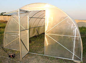 Теплиця Ельдорадо 4х10 під полікарбонат 8 мм стандарт (оцинкована труба 25х25 крок 1 метр)