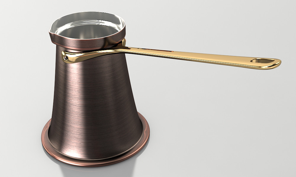 Джезва для кави 320 мл Схід Патіна Мідна Класична цілісна для газової плити турка кавова, фото 1