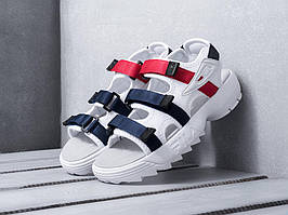 Спортивні сандалі Fila White Blue Red (Філа червоно-біло-сині на літо)
