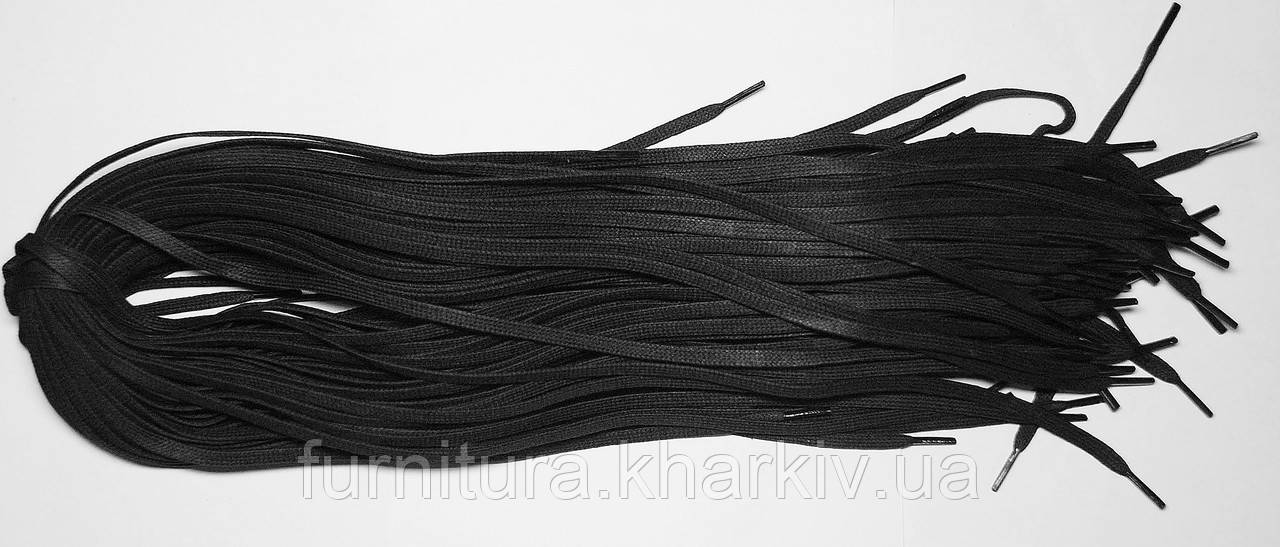 Шнурок пропитка плоский узкий (5мм) длина 1м черный - фото 4 - id-p39566380