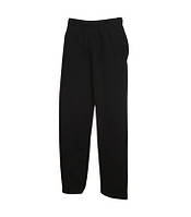 Спортивные брюки хлопковые без резинки снизу- 64032-36 черные