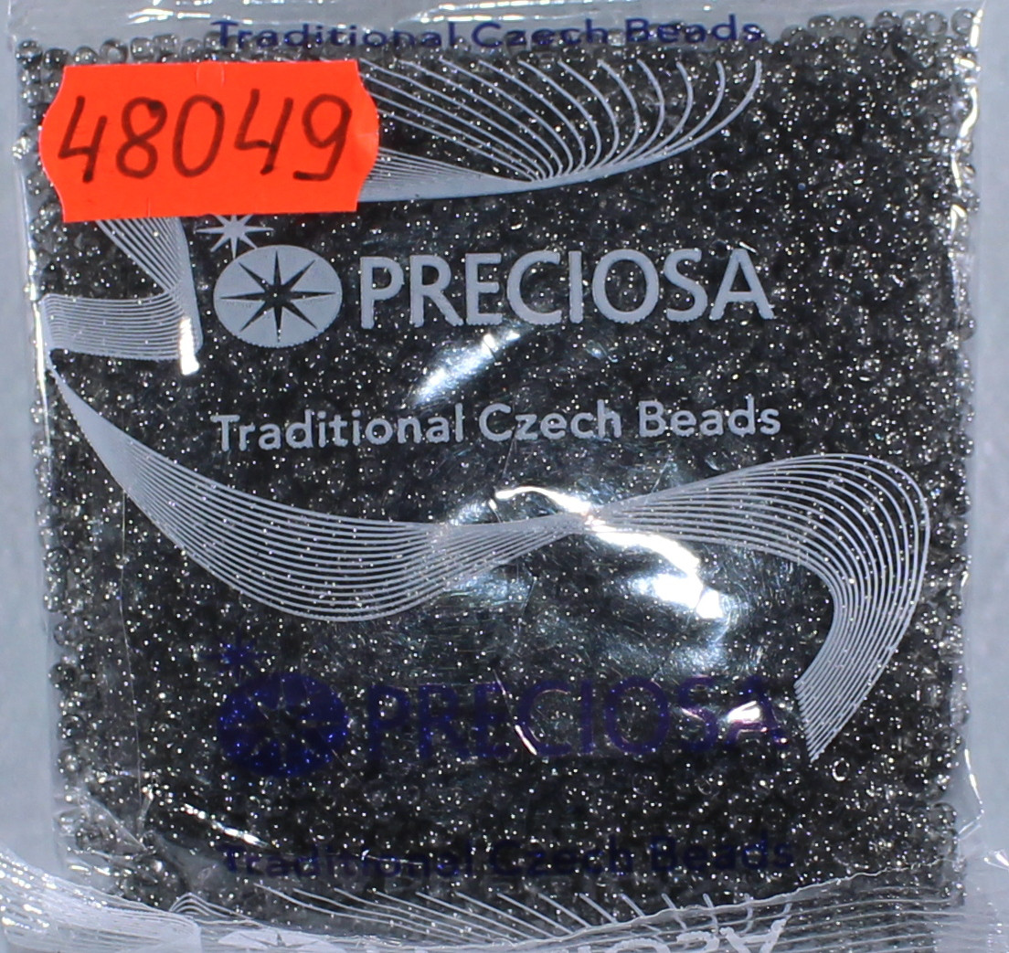 Бісер 10/0, №48049 сірий, кришталевий (уп.50 грам)