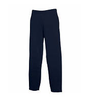 Спортивні штани бавовняні без гумки знизу - 64032-AZ глибокий темно-синій