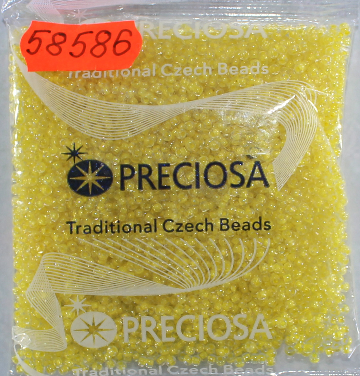 Бісер 10/0, No58586 жовтий райдужний (пач.50 грамів), фото 1