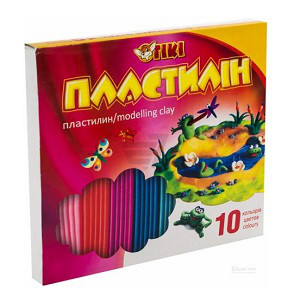 Пластилiн 10 кольорів 150гр. Тікі ТК-52114 (24) ш.к.4820116731409, фото 1