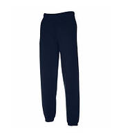 Спортивные брюки трикотажные с резинкой снизу - 64026-AZ глубокий темно-синий