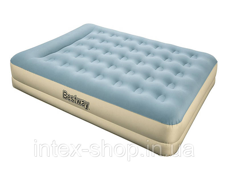 69003 BW, BestWay, Надувне ліжко Refined Fortech, 203х152х33 см, вбудований електронасос