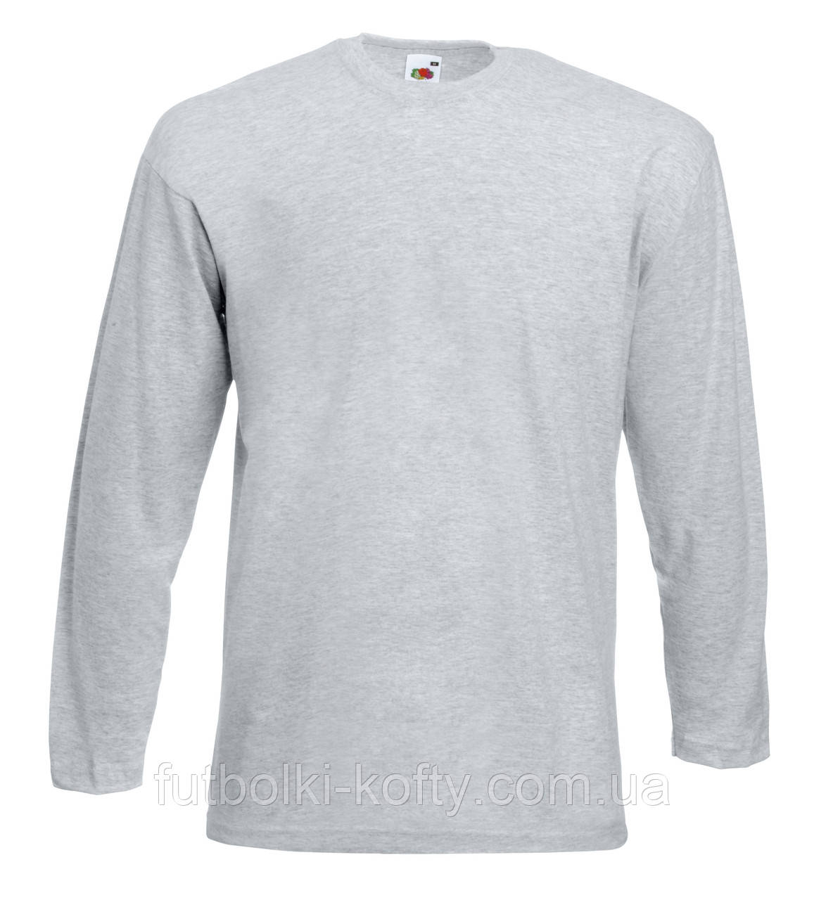 Чоловіча футболка з довгим рукавом сіра лонгслів Valueweight long sleeve Fruit of the Loom,S