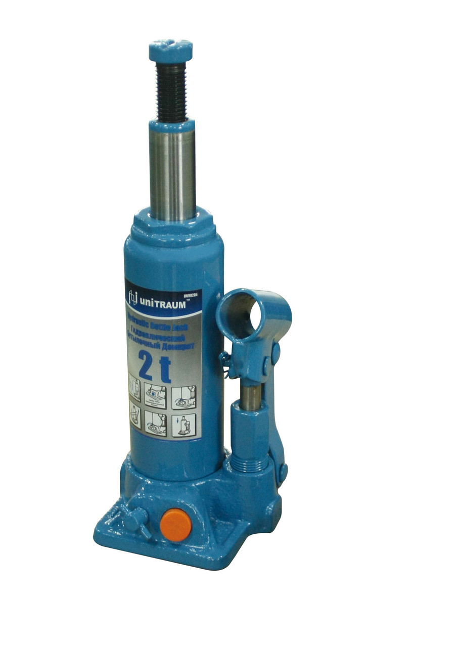 Домкрат пляшковий гідравлічний 2т Unitraum UN90204, фото 1