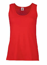 Майка жіноча червона базова Fruit of the Loom Valueweight vest lady-fit, S