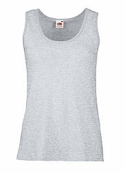 Майка жіноча сіра базова Fruit of the Loom Valueweight vest lady-fit, S