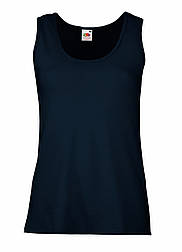 Майка жіноча синя класична (глибокий темно-синій) Fruit of the Loom Valueweight vest lady-fit, L