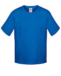Дитяча футболка м'яка унісекс Sofspun Fruit of the Loom, 100% бавовна Яскраво-синій, 104