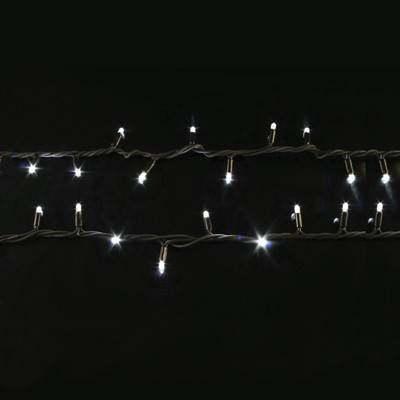 Світлодіодна гірлянда зовнішня Delux "String" 200LED 10м білий/білий IP44 Код.58090, фото 2