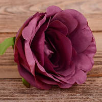 Головка троянди брудно ліловий 8 см Квіти штучні
