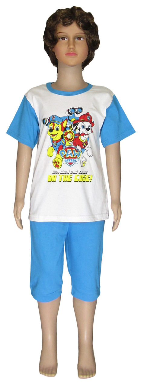 Комплект детский летний для мальчика Патруль, футболка и шорты, р.р.86-128 см - фото 1 - id-p505066213