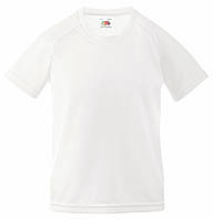 Дитяча спортивна футболка Біла Fruit of the loom 61-013-30 3-4
