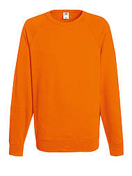 Реглан чоловічий оранжевий светр легкий Lightweight raglan sweat Fruit of the Loom,2XL