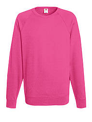 Реглан чоловічий малиновий светр легкий Lightweight raglan sweat Fruit of the Loom,2XL