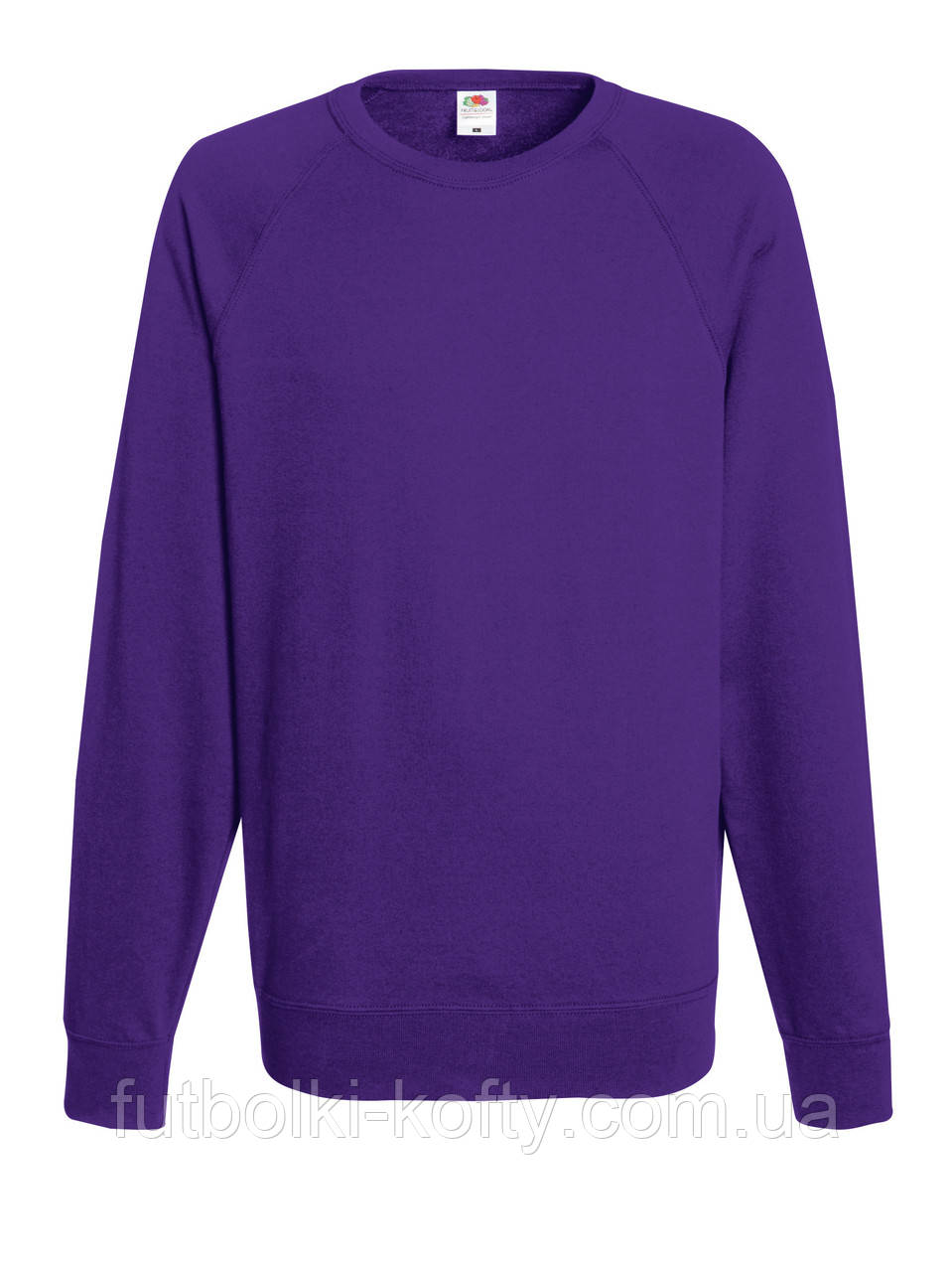 Реглан чоловічий фіолетовий светр легкий Lightweight raglan sweat Fruit of the Loom,2XL