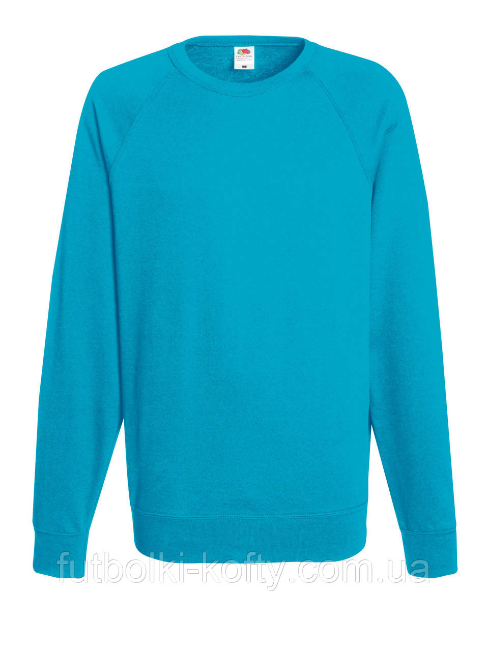 Реглан чоловічий синій светр легкий (ультрамарин) Lightweight raglan sweat Fruit of the Loom,2XL