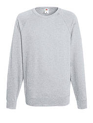 Реглан чоловічий сірий светр легкий Lightweight raglan sweat Fruit of the Loom,M
