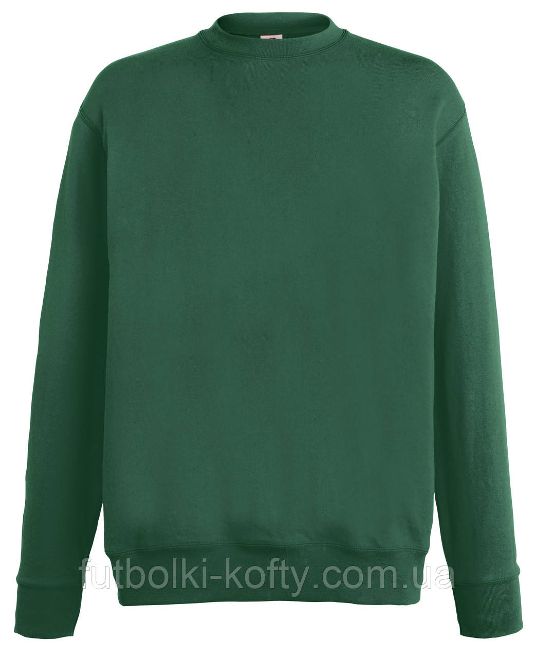 Світшот чоловічий зелений светр легкий (темно-зелений) Lightweight set-in sweat Fruit of the Loom,M