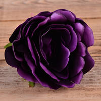 Головка троянди 8 см темно-фіолетова Квіти штучні