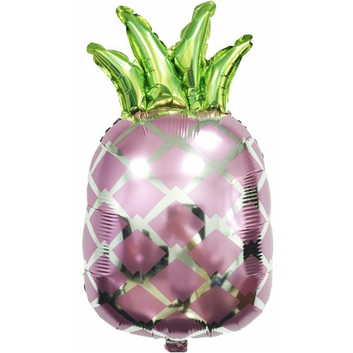 Фольгована куля Б/Ф "Ананас Рожевий металік"