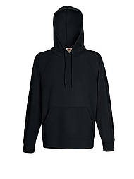 Худі чоловіче чорне кофта з капюшоном легка Lightweight hooded sweat Fruit of the Loom,2XL