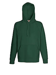 Худі чоловіча зелена кофта з капюшоном легка (темно-зелений) Lightweight hooded sweat Fruit of the Loom,2XL