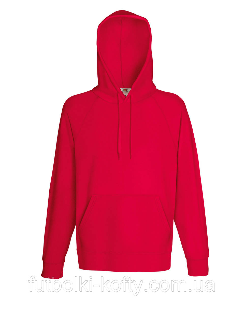 Худі чоловіча червона кофта з капюшоном легка Lightweight hooded sweat Fruit of the Loom,2XL, фото 1