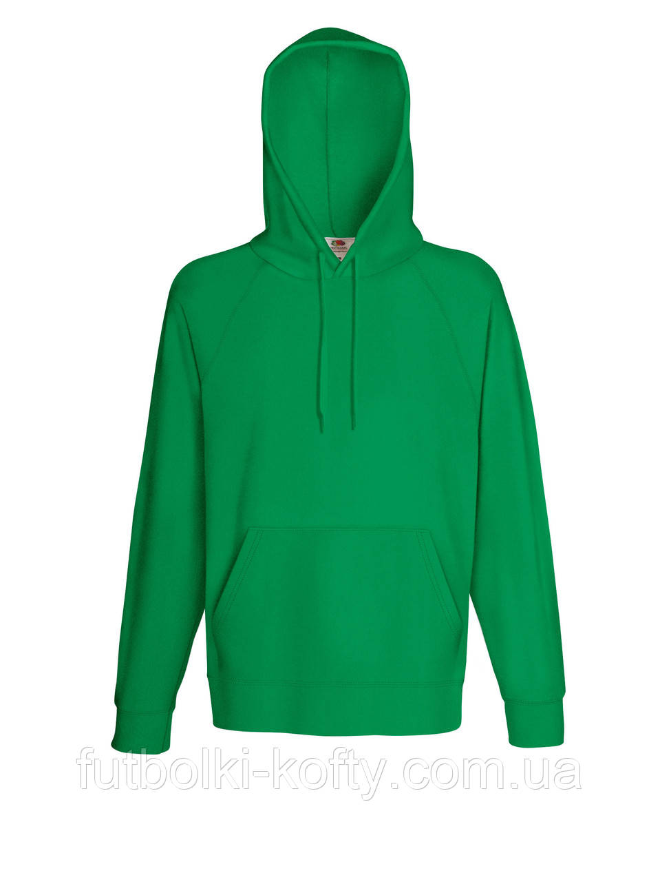 Худі чоловіча зелена кофта з капюшоном легка Lightweight hooded sweat Fruit of the Loom,XL, фото 1