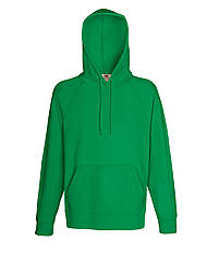 Худі чоловіча зелена кофта з капюшоном легка Lightweight hooded sweat Fruit of the Loom,2XL