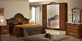 Спальня комплект з ДСП/МДФ Опера 180  з 5-ти дверною  шафою горіх Слониммебель