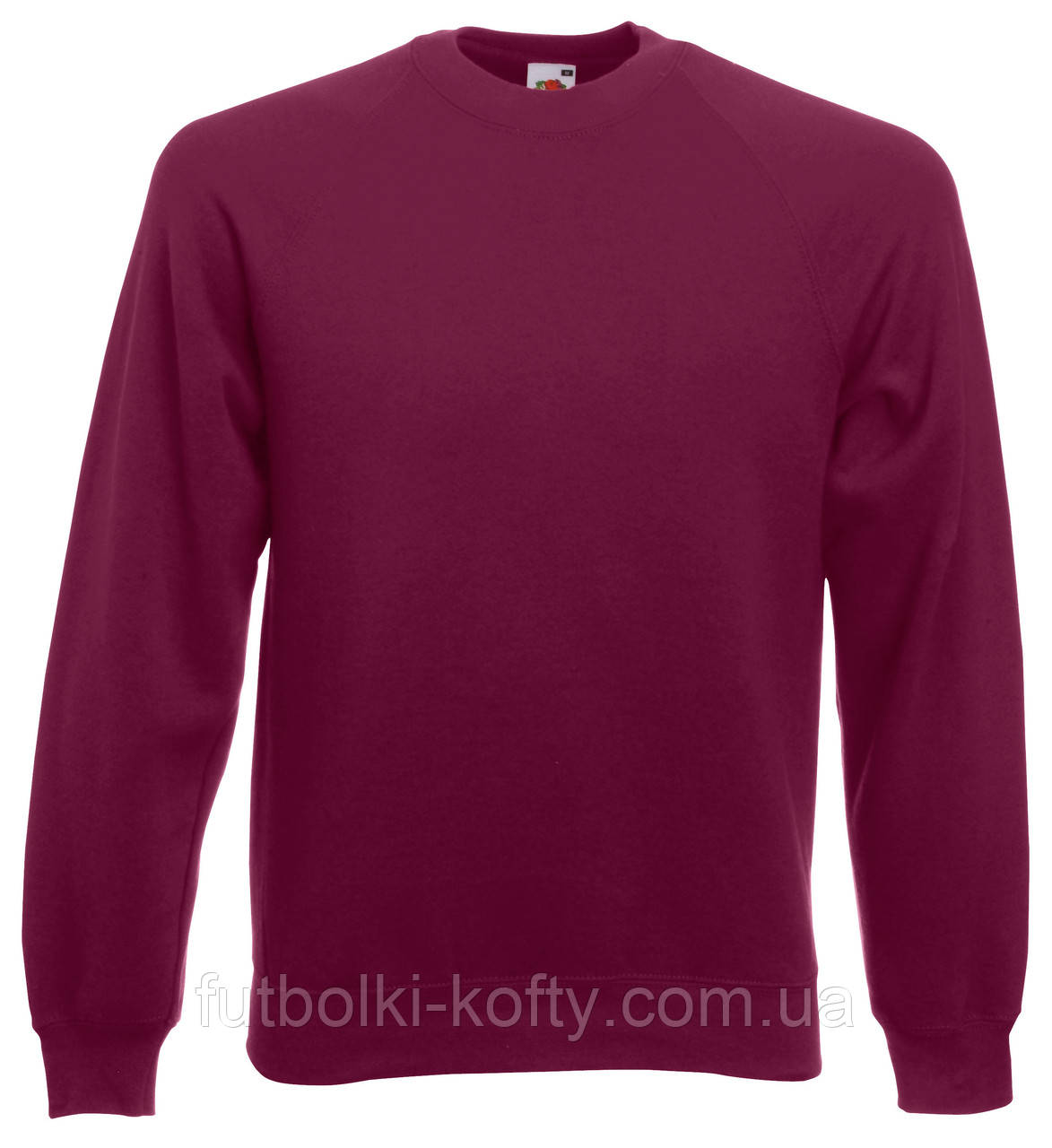 Чоловічий реглан бордовий теплий светр Fruit of the Loom,2XL, фото 1