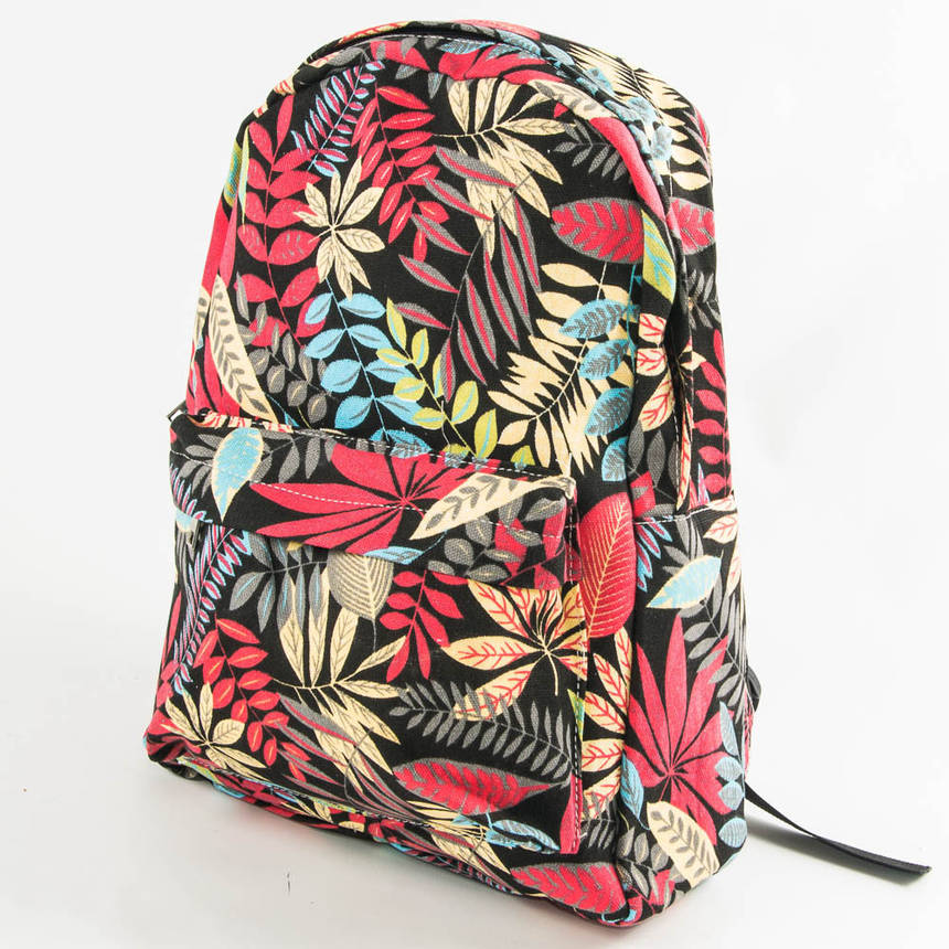 Оптом рюкзак для школи і прогулянок листя - червоний - 12-623, фото 1