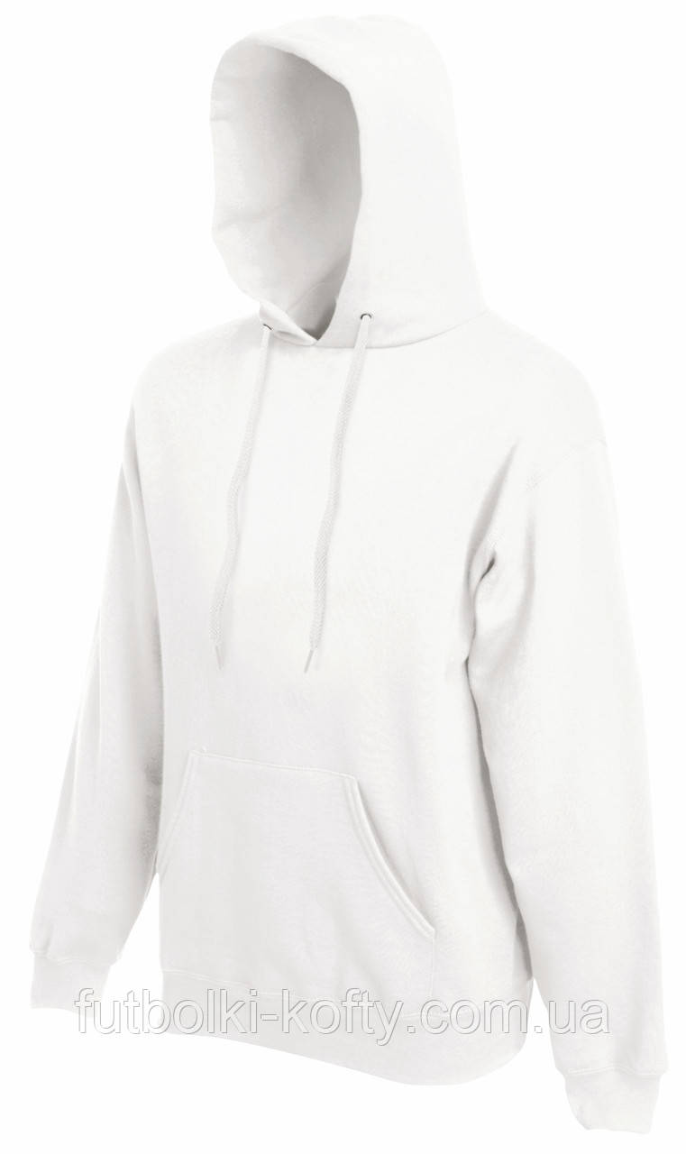 Толстовка чоловіча біла худі (кофта з капюшоном) Classic hooded sweat Fruit Of The Loom, 2XL, фото 1