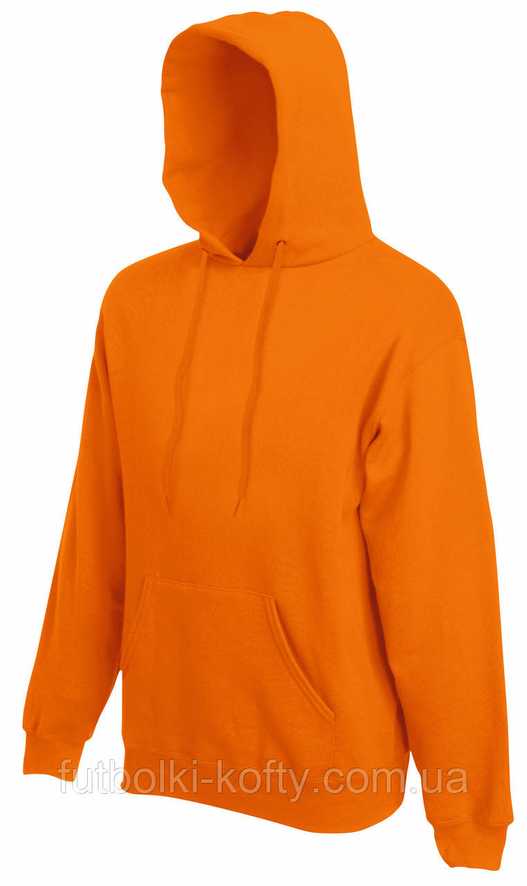 Толстовка чоловіча оранжева худі (кофта з капюшоном) Classic hooded sweat Fruit Of The Loom, фото 1